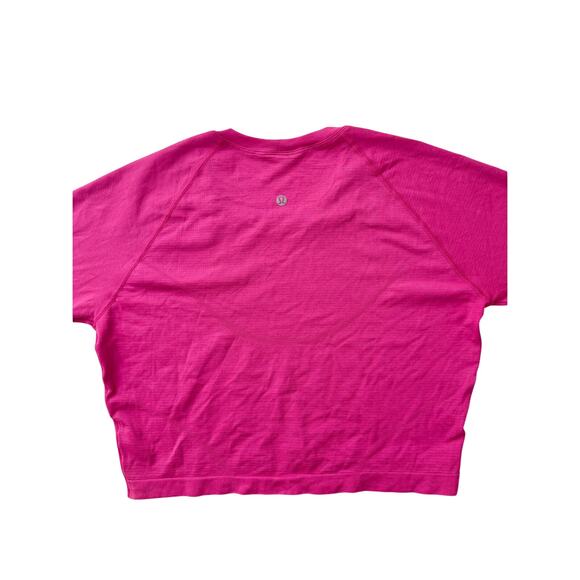 Lululemon pink long sleeve swiftly tech cropped length - size 12 - Picture 5 of 6